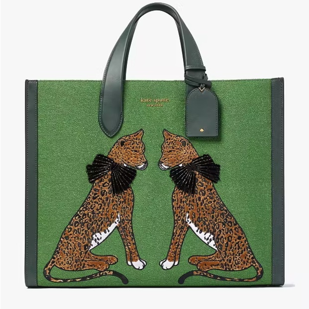 Kate Spade Manhattan Lady Leopard Large Tote